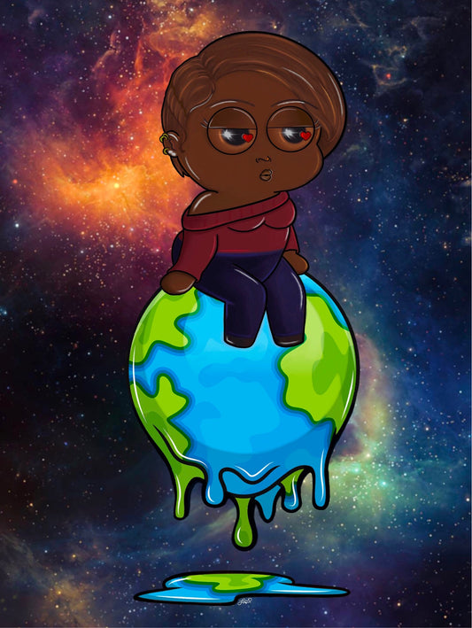 "As the World Melts" Resin Canvas