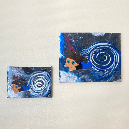 “Sucked In” Resin Canvas