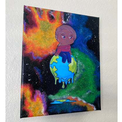 "As the World Melts" Resin Canvas