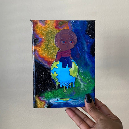 "As the World Melts" Resin Canvas