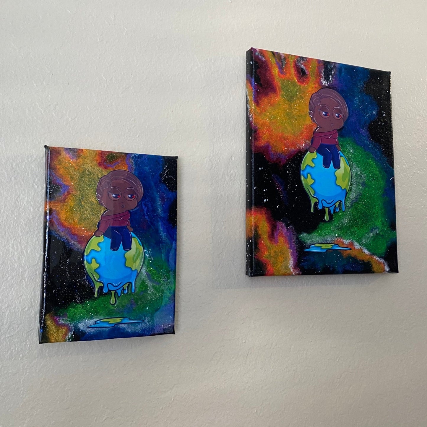 "As the World Melts" Resin Canvas