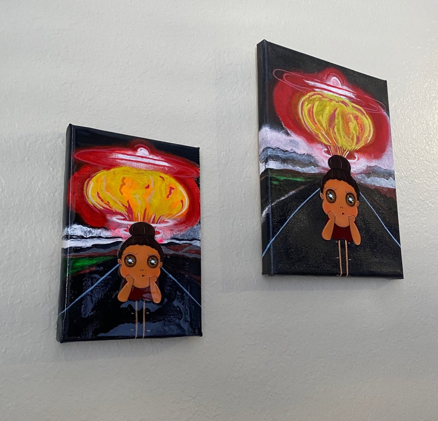 “Nuclear Pout” Resin Canvas