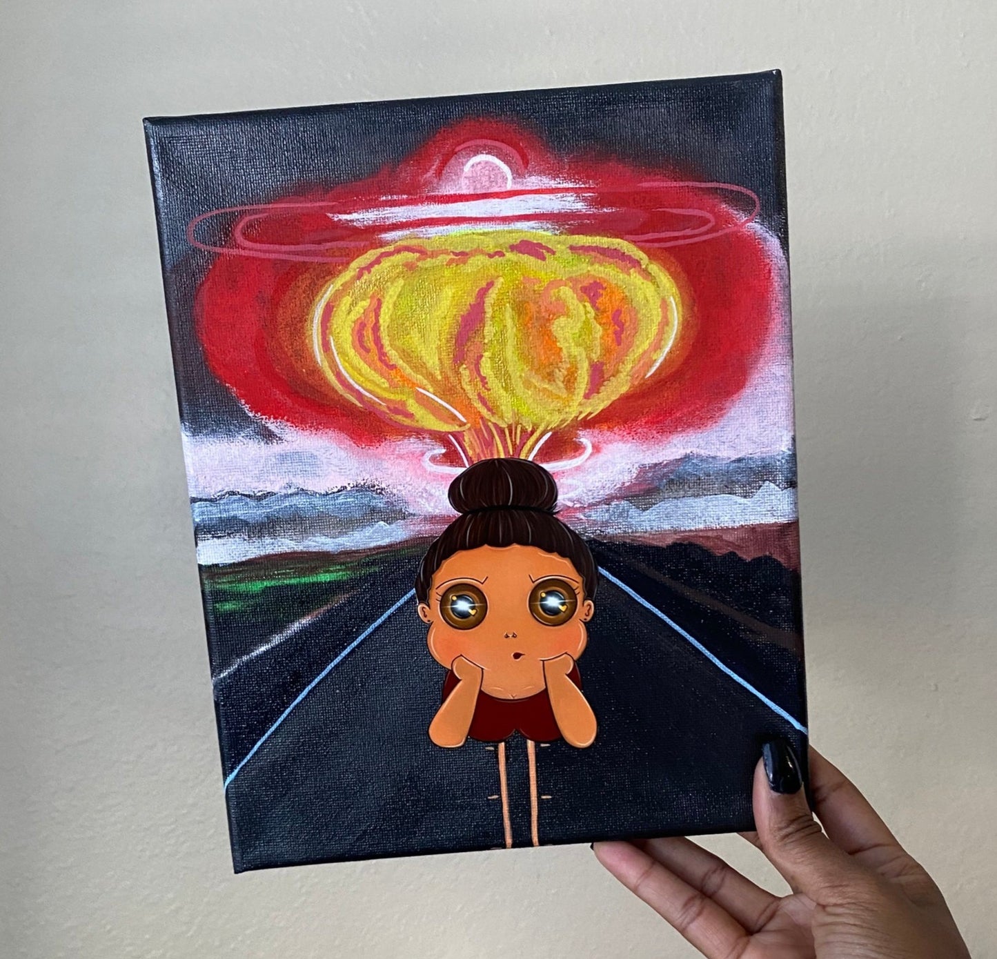 “Nuclear Pout” Resin Canvas