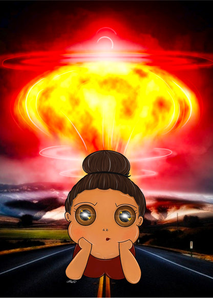 “Nuclear Pout” Resin Canvas