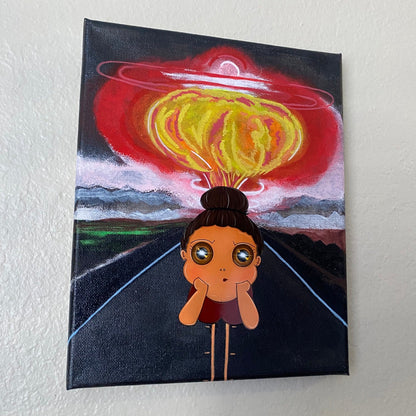 “Nuclear Pout” Resin Canvas